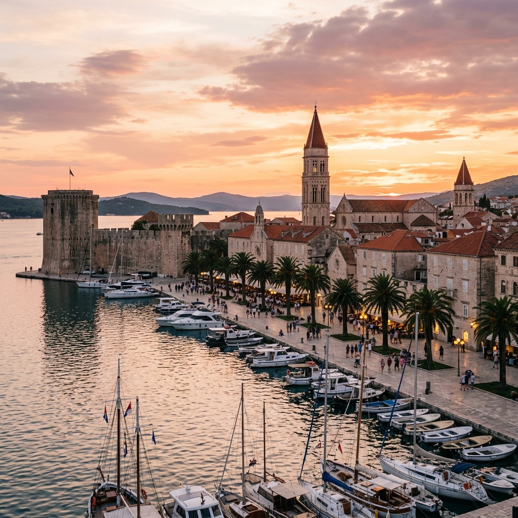 Trogir historické centrum s katedrálou